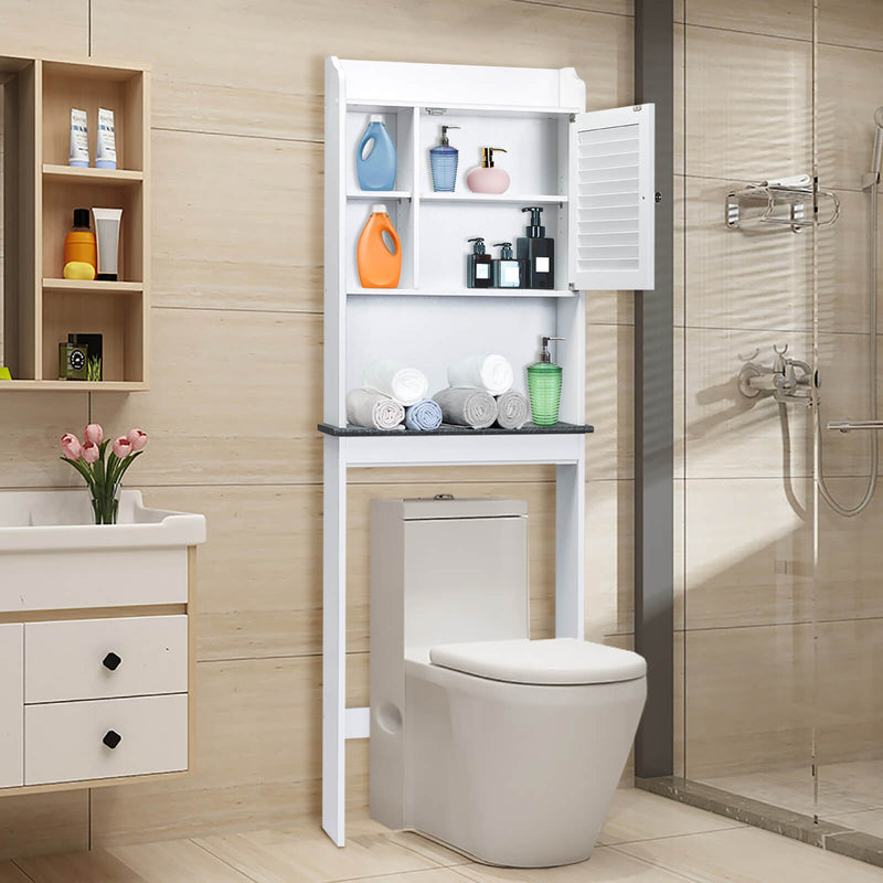 3-Tier Bathroom Over-the-toilet Storage Cabinet with Adjustable Shelves