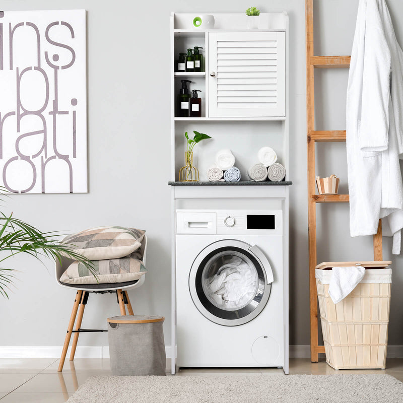 3-Tier Bathroom Over-the-toilet Storage Cabinet with Adjustable Shelves