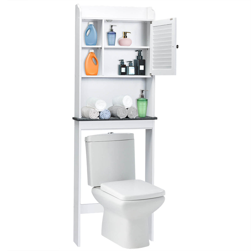 3-Tier Bathroom Over-the-toilet Storage Cabinet with Adjustable Shelves