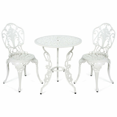 3 Pieces Patio Table Chairs Furniture Bistro Set