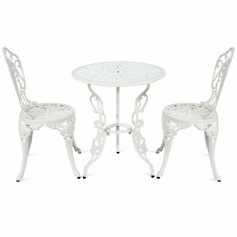 3 Pieces Patio Table Chairs Furniture Bistro Set