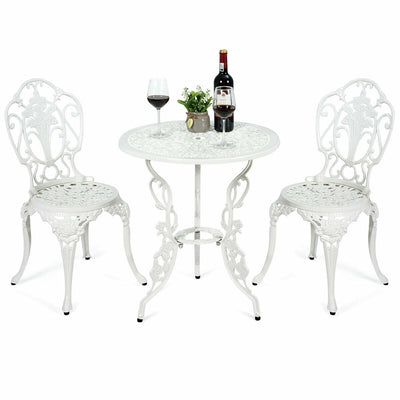 3 Pieces Patio Table Chairs Furniture Bistro Set