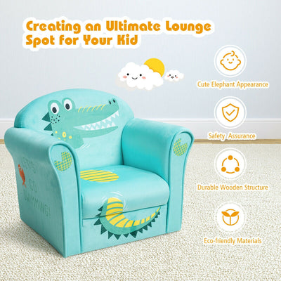 Kids Crocodile Armrest Upholstered Couch