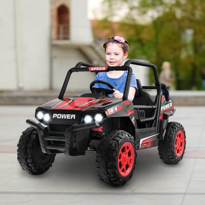 12V Kids UTV Ride on Car with 2.4G Remote Control Music and LED Lights-Red