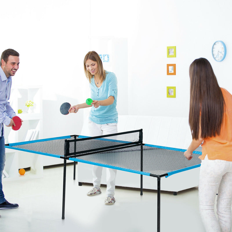 2-In-1 Ping Pong and Table Volleyball Table for Indoor and Outdoor.