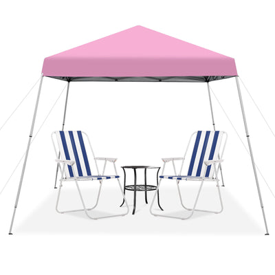 10 x 10 Feet Outdoor Instant Pop-up Canopy with Carrying Bag-Pink