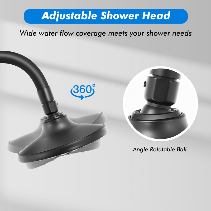 High Pressure Combo Handheld Shower Head-Black