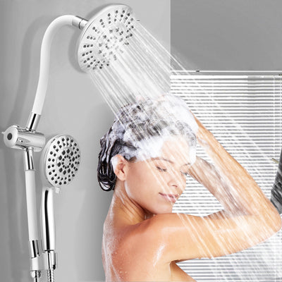 High Pressure Combo Handheld Shower Head-White