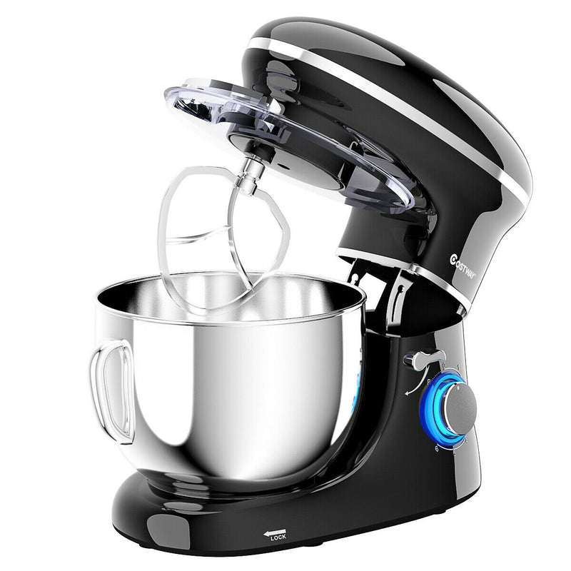 6.3 Qt 6 Speed 660W  Tilt-Head Food Stand Mixer-Black