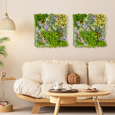 20" x 20" 3D Hanging Succulents with 10 Types of Mixed Faux Plants for Balcony Home