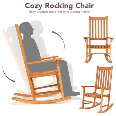 Outdoor Rocking Chair Single Rocker for Patio Deck