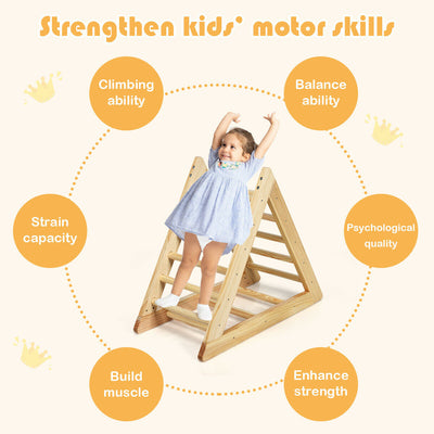 Wooden Triangle Climber for Toddler Step Training