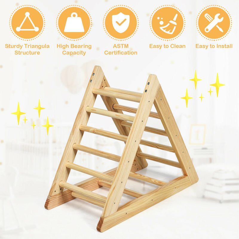 Wooden Triangle Climber for Toddler Step Training