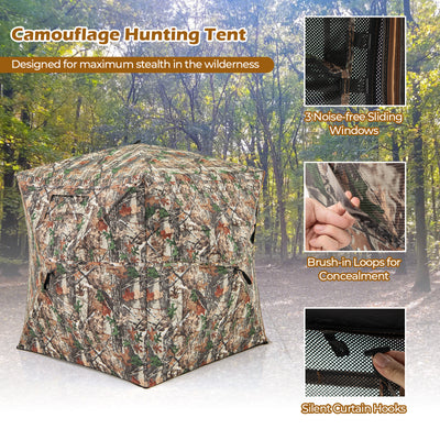 360° One Way See Through Hunting Blind Ground Blind with Portable Carrying Bag