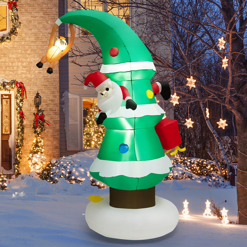 8 Feet Inflatable Christmas Tree with Santa Claus