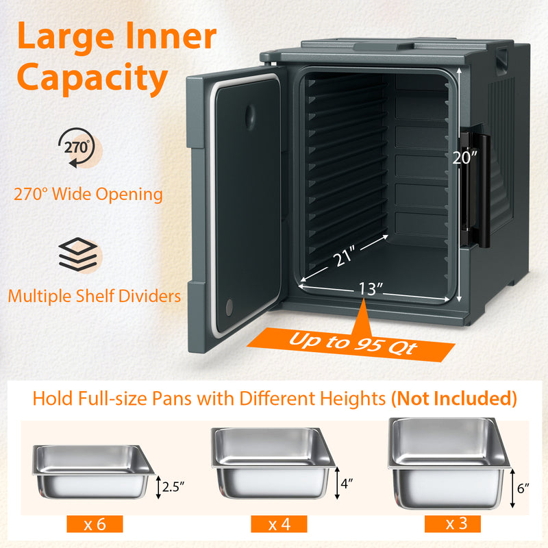 End Loading Insulated Food Pan Carrier Hot and Cold