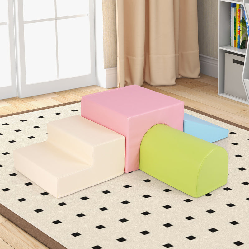 Climb and Crawl Foam Block Play Set for Infant Baby-Multicolor