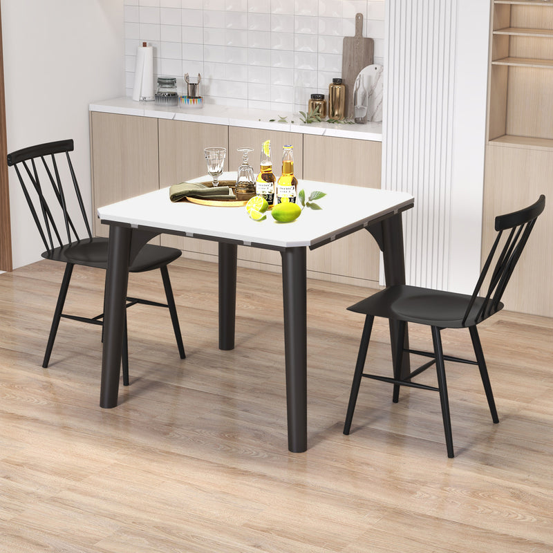 Set of 2 Modern Dining Chairs with Backrest