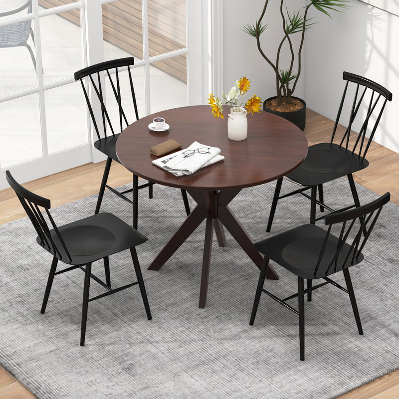 Set of 2 Modern Dining Chairs with Backrest