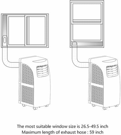 9000 BTU Portable Air Conditioner with Built-in Dehumidifier and Remote Control