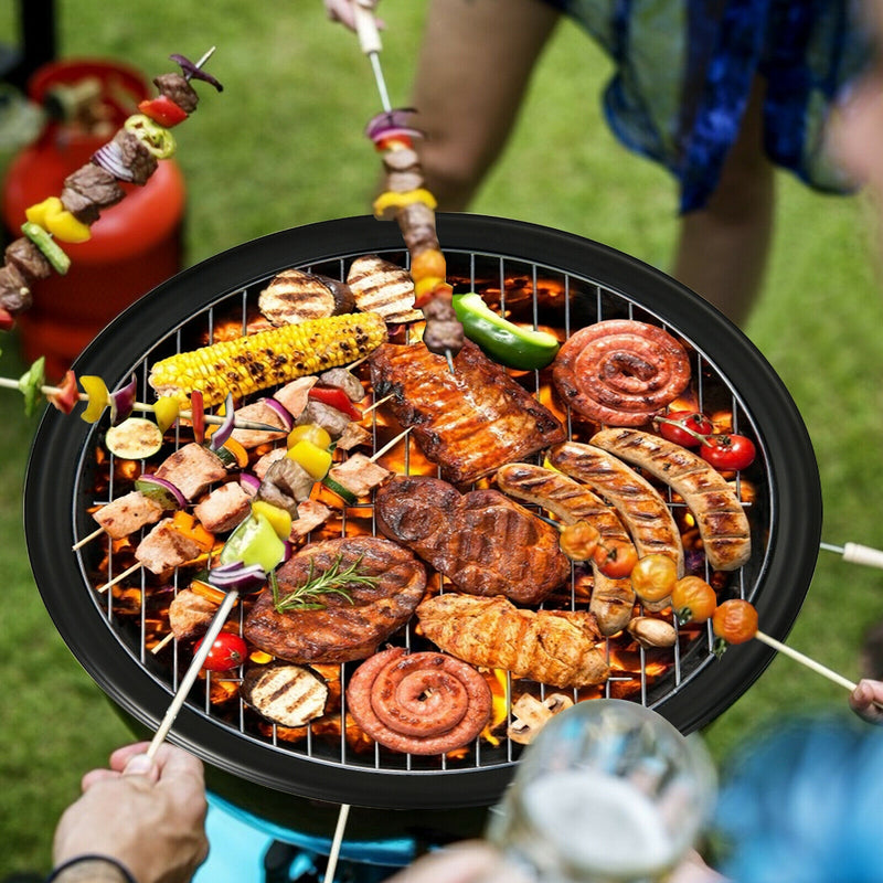 22 Inch Steel Outdoor Fire Pit Bowl With Wood Grate