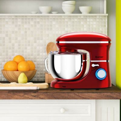 6.3 Quart Tilt-Head Food Stand Mixer 6 Speed 660W-Red