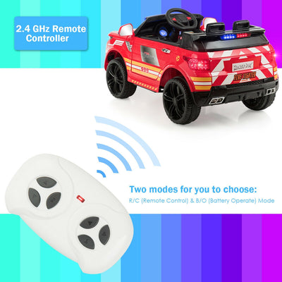 12V Kids Electric Ride On Car with Remote Control-Red