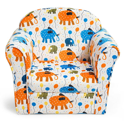 Kids Elephant Upholstered Sofa with Armrest