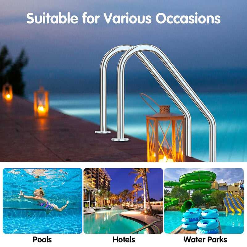 3 Step Stainless Steel Swimming Pool Ladder Handrail for Pool