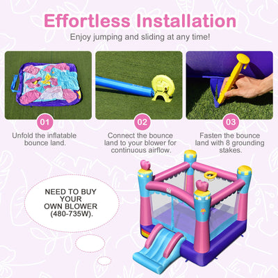 3-in-1 Princess Theme Inflatable Castle without Blower