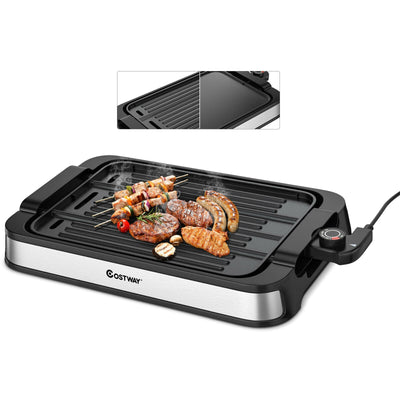 1500W Smokeless Indoor Grill Electric Griddle with Non-stick Cooking Plate