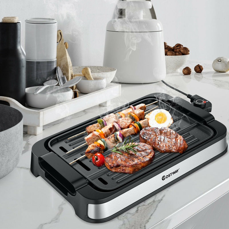 1500W Smokeless Indoor Grill Electric Griddle with Non-stick Cooking Plate