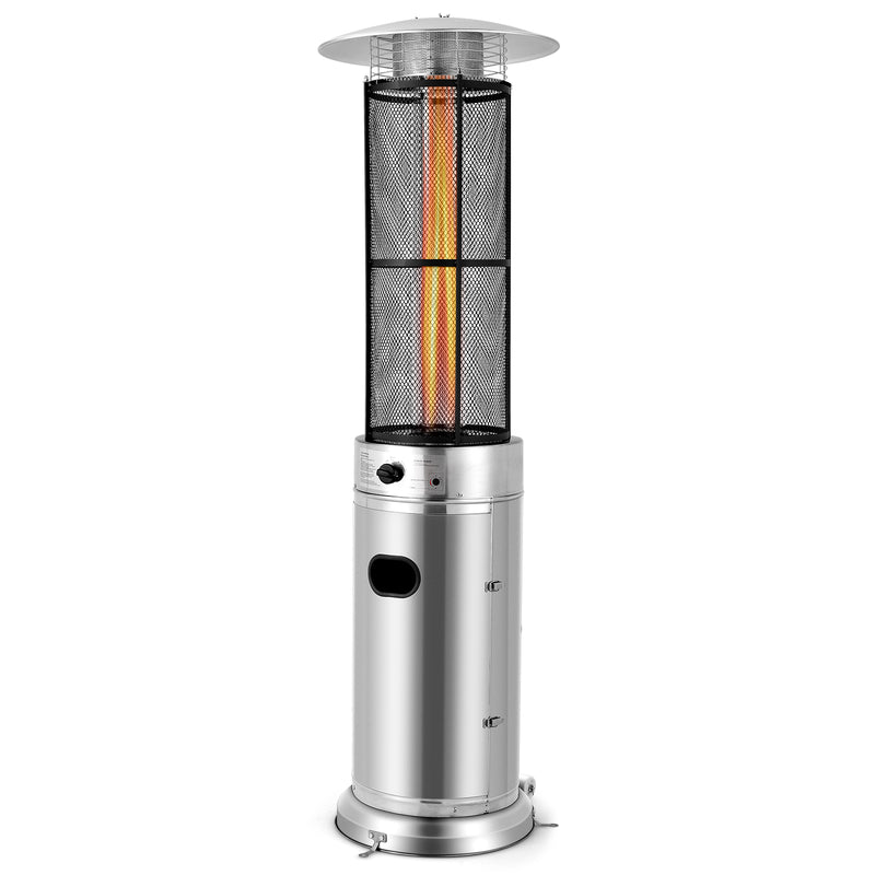 40000 BTU Stainless Steel Round Glass Tube Patio Heaters