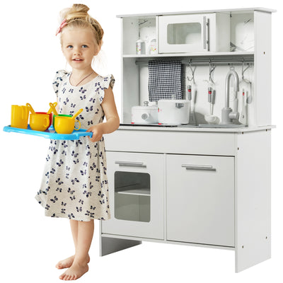 Kid's Pretend Kitchen Playset Gift with Utensils