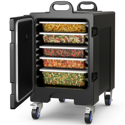 81 Quart Capacity End-loading Insulated Food Pan Carrier with Wheels