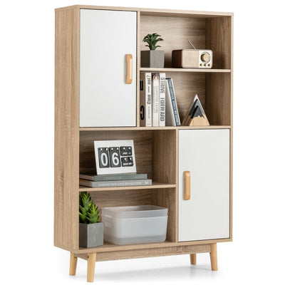 Sideboard Storage Cabinet with Door Shelf-White