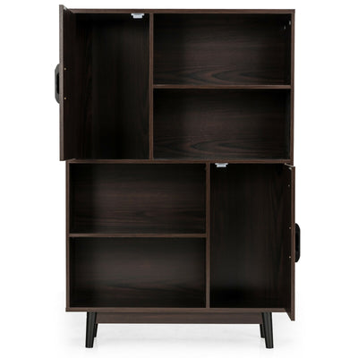 Sideboard Storage Cabinet with Door Shelf-Espresso