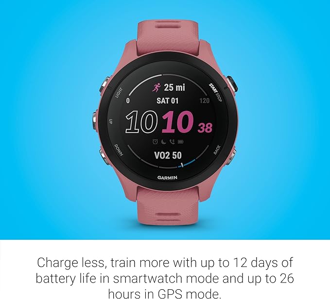 *Garmin Forerunner® 255S, Smaller GPS Running Smartwatch, Advanced Insights, Long-Lasting Battery, 41 MM