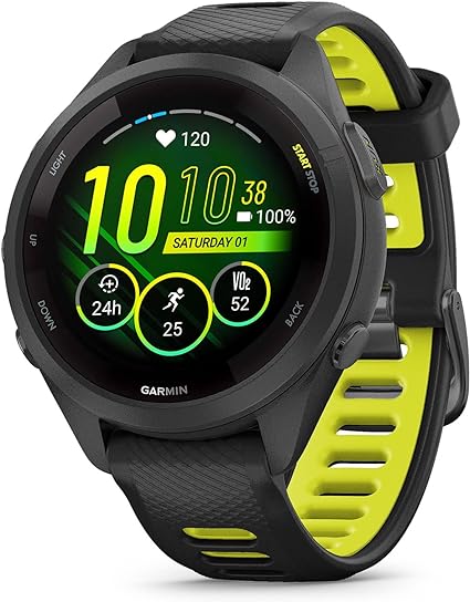 *Garmin Forerunner® 265 46mm Running Smartwatch, Colorful AMOLED Display, Training Metrics and Recovery Insights