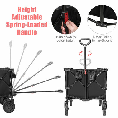 Outdoor Utility Garden Trolley Buggy -Black