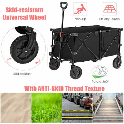 Outdoor Utility Garden Trolley Buggy -Black