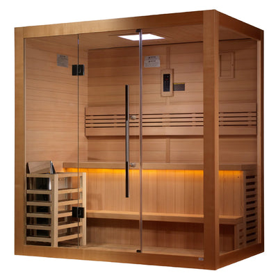 PREORDER - GDI - "Forssa Edition" 3-4 Person Indoor Traditional Steam Sauna - Canadian Red Cedar Interior (GDI-7203-01)