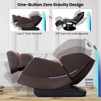 -2024 Model-Costway-SL Track 3D Full Body Massage Chair, Zero Gravity-Active Thai Stretch, Chiro Twist, 3D foot Massage-Jl10030 Fully Loaded