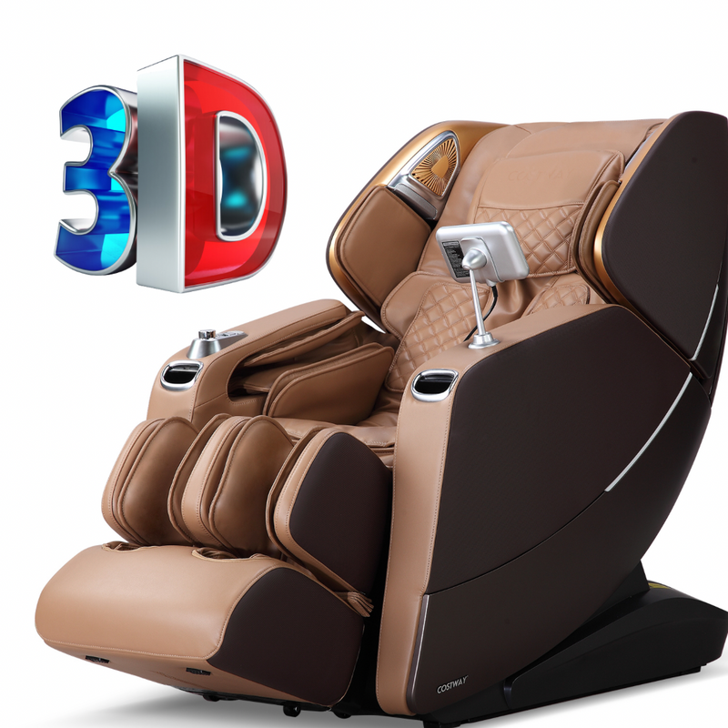 -2024 Model-Costway-SL Track 3D Full Body Massage Chair, Zero Gravity-Active Thai Stretch, Chiro Twist, 3D foot Massage-Jl10030 Fully Loaded