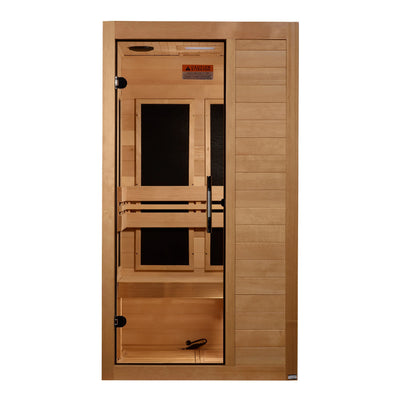 New 2024 Model - S-Line MX-S106-01 Maxxus Low EMF FAR Infrared Sauna Canadian Hemlock