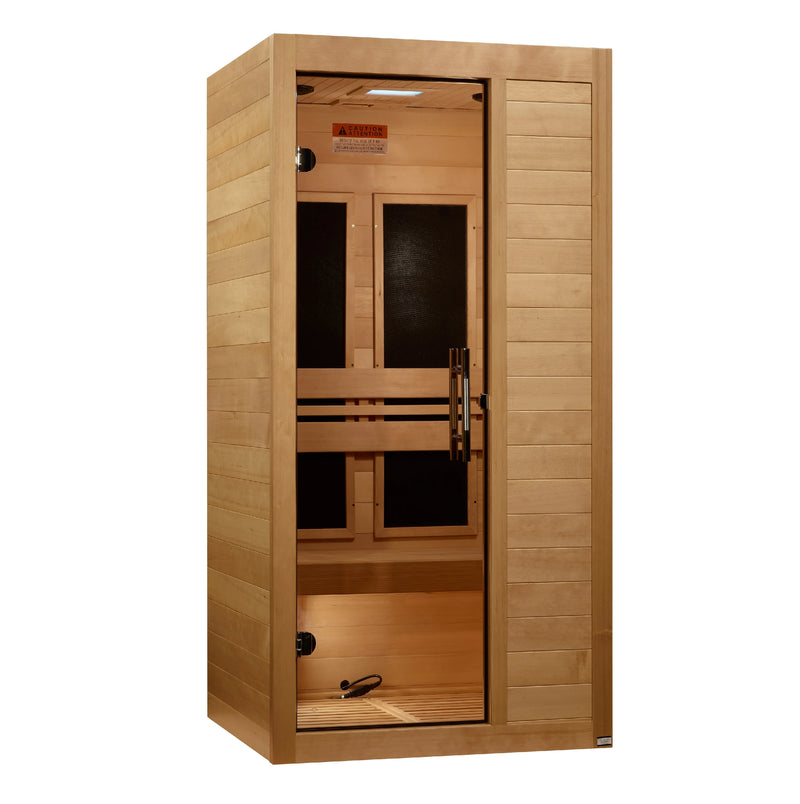 New 2024 Model - S-Line MX-S106-01 Maxxus Ultra Low EMF FAR Infrared Sauna Canadian Hemlock