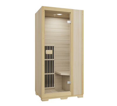 Blisspod, Vienna, Far Infrared Sauna Canadian Hemlock Very Low EMF Sauna, 3 Heaters, 1 Person