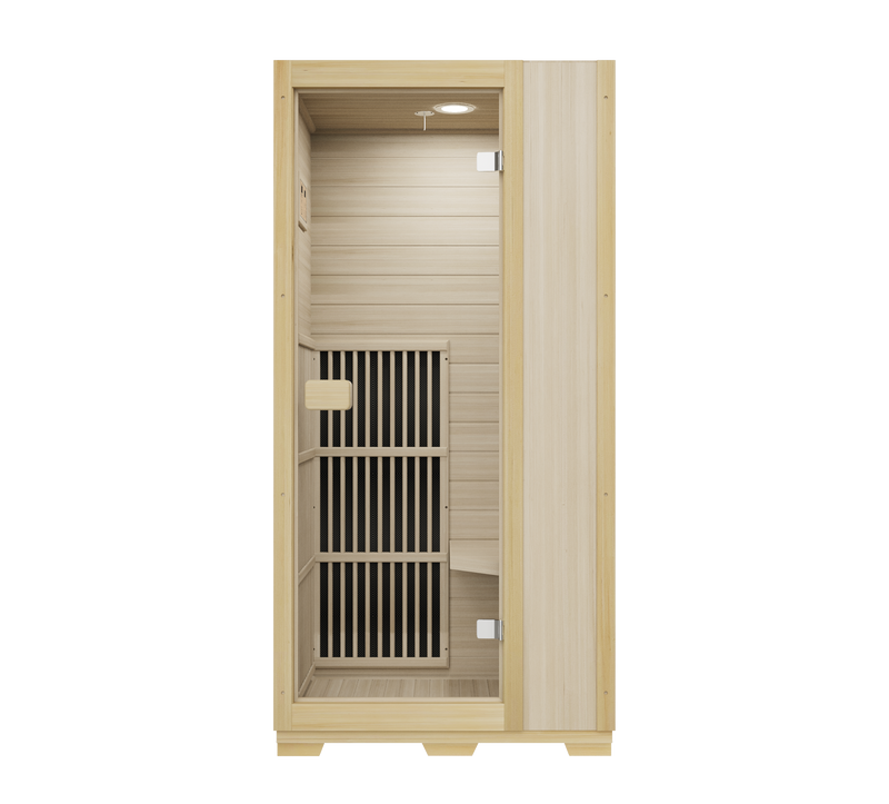 Blisspod, Vienna, Far Infrared Sauna Canadian Hemlock Very Low EMF Sauna, 3 Heaters, 1 Person