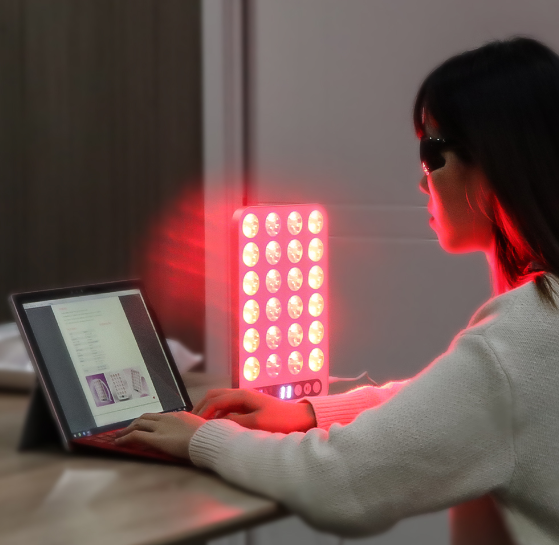 BioMol- Super Slim Portable Red Light Therapy Device with Stand