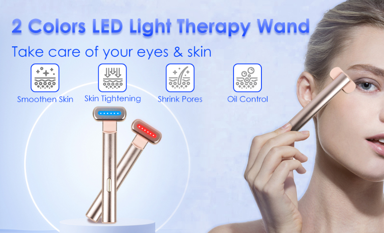 Biomol- BM Wand 2 in 1 Red and Blue Light Therapy for Facial Care